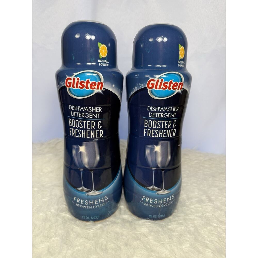 NEW Glisten Dishwasher Detergent Booster Freshener, Cleaner Eliminates Odors (2)